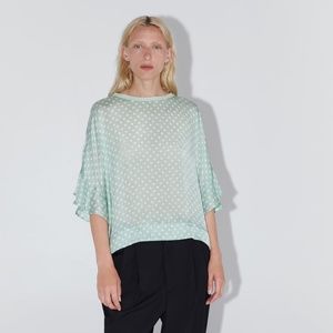 polka dot zara top